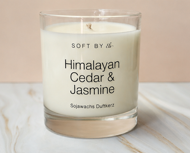 Himalayan Cedar & Jasmine – Sojakerze mit Holzdeckel 220g