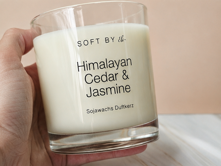 Himalayan Cedar & Jasmine – Sojakerze mit Holzdeckel 220g