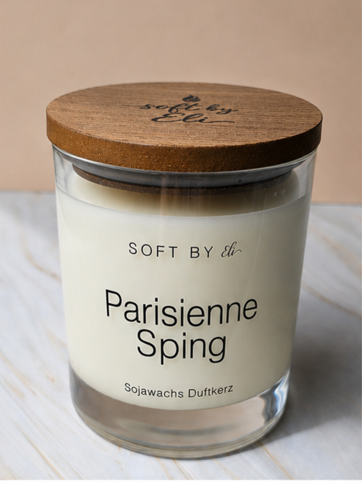 Parisienne Spring – Sojakerze mit Holzdeckel 220g