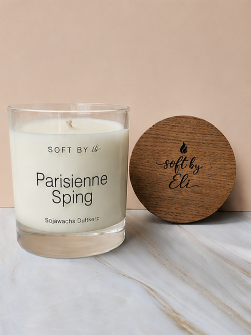 Parisienne Spring – Sojakerze mit Holzdeckel 220g