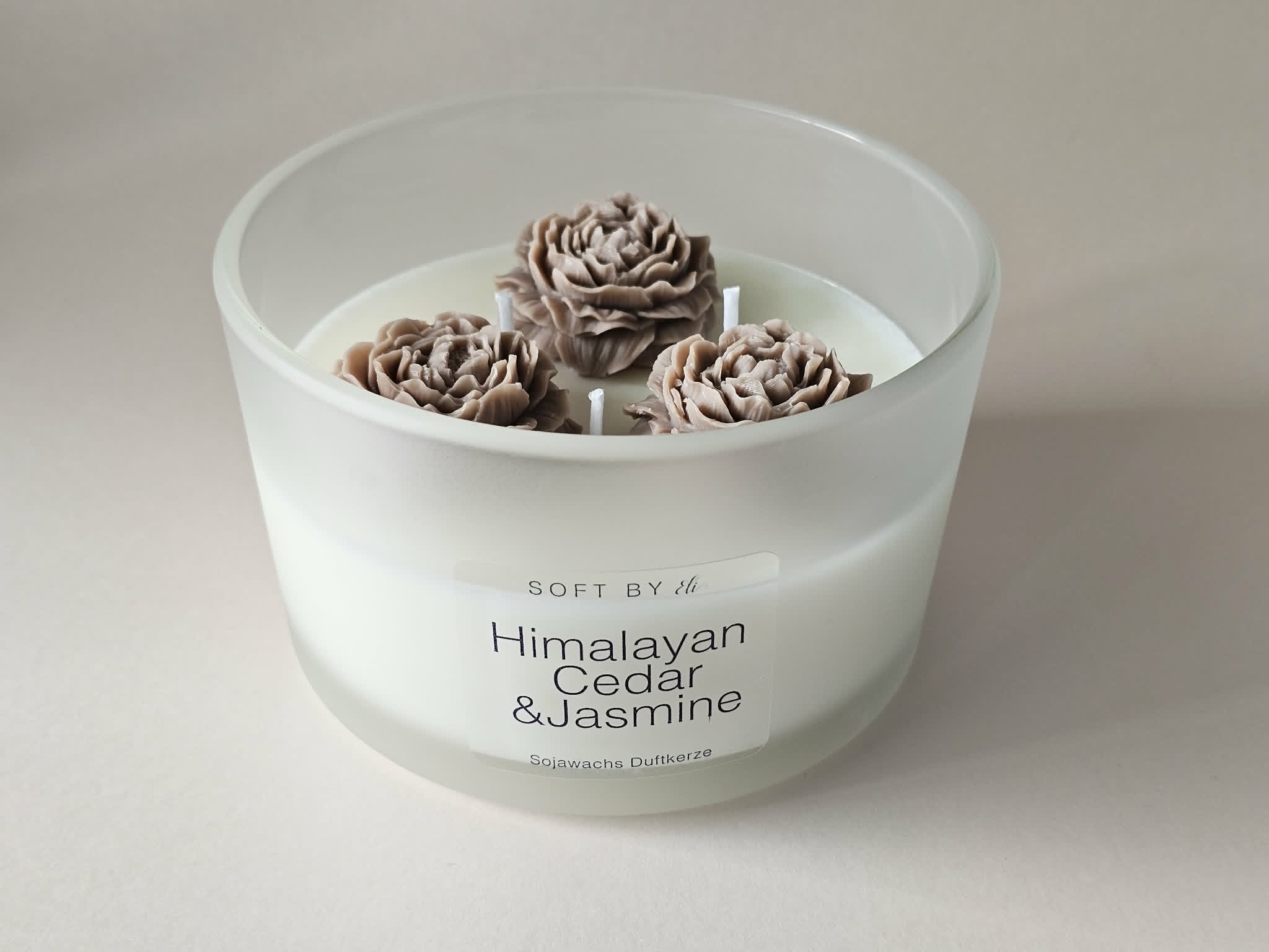 Premium Sojawachskerze – Himalayan Cedar & Jasmine 400g